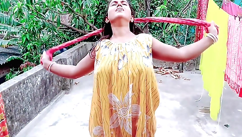 Romantic video with a brunette stepmom and stepson