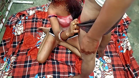 Indian brunette chudai with curly hair gets her cunt fucked