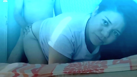 Brunette milf on top of her lover's dick and she is getting some milk