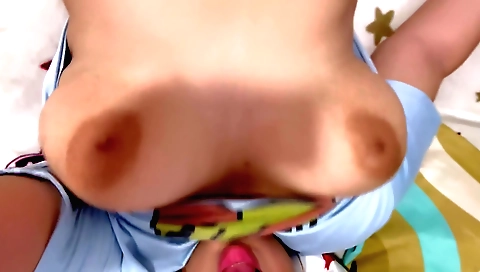 Stepmother Bounces With Those Giant Delicious Tits