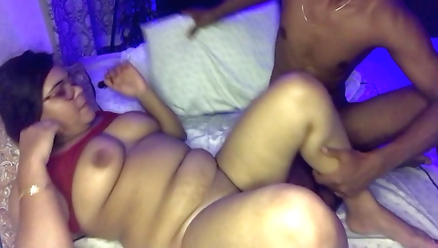 Indian chick with big tits and booty is getting fucked