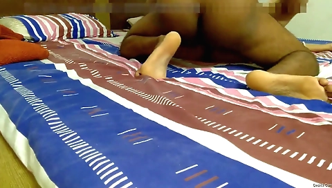 Indian amateur porn video showing a slut with a hairy pussy