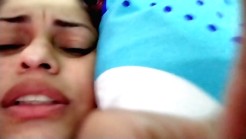 Indian brunette and her neighbor fucking on the balcony