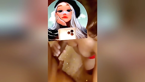 Brunette babe 18+ shows off her body in a porn clip