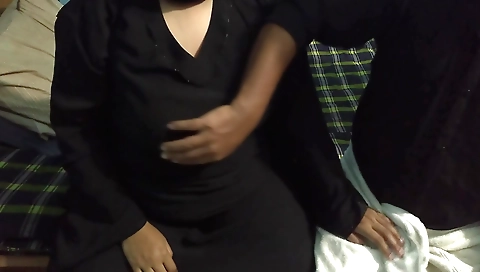 Indian brunette with a fabulous ass making love to her lover