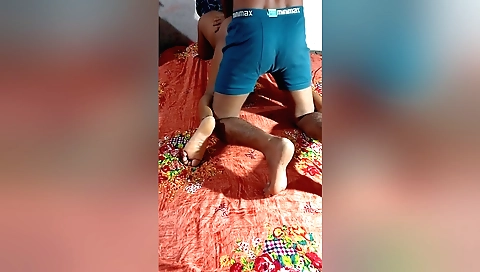 Indian girl with natural tits gets fucked by a guy in webcam