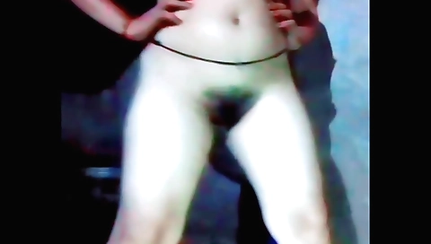 Indian hairy woman in stockings and sexy lingerie solo