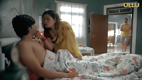 Busty brunette gets horny online and starts watching porn videos