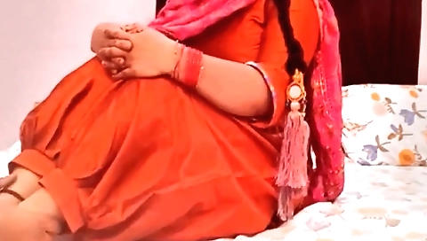 Indian stepsister-in-law with big tits fucked in bed