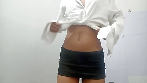 Horny asian solo female video showing a really horny cock