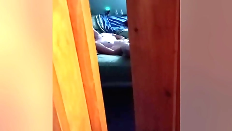 Solo female masturbating while wearing a sexy white panty