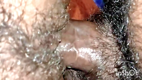 Indian girl in red bikini is giving us a face to face session