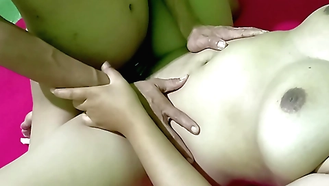 Indian teen girl in a tight dress is showing her mouth