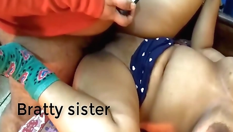 Big booty brunette is fucking with a guy in a leather tunic