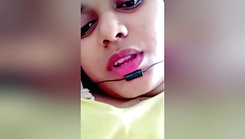 Indian brunette in sexy outfit plays with her hairy pussy