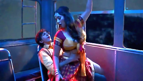 Indian beauty with big tits sucks and plays with dick