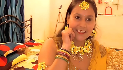 Indian blonde teen 18+ gets on her knees in the bathroom