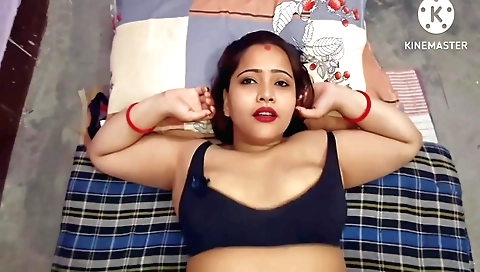 horny brunette in a black dress and stockings is having sex