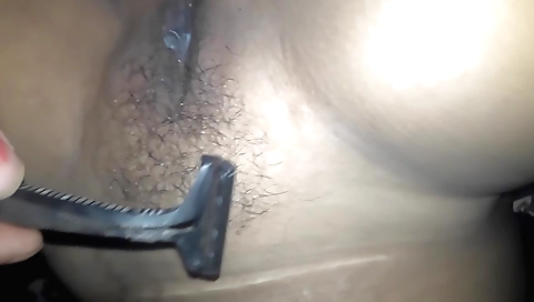 Indian girl with a hairy pussy shows off her pussy