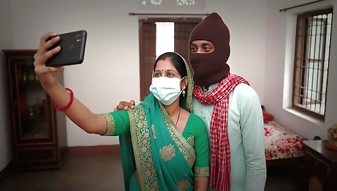 Amateur indian 2 girl threesome with one behind and one on the back