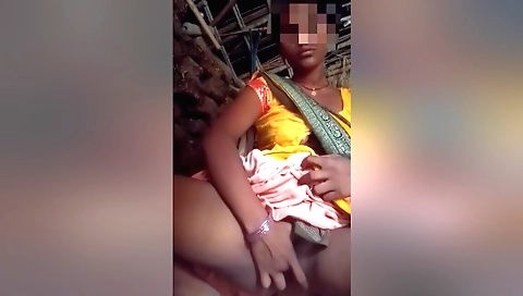 A brunette indian woman is playing a solo video video