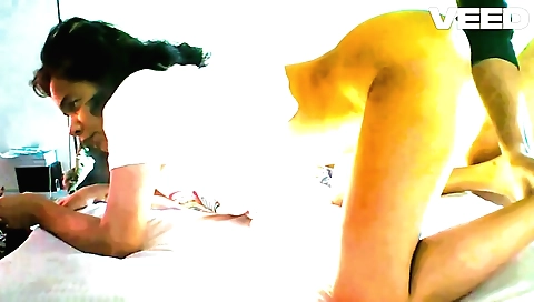 Indian yogi yoga outdoors in outdoor natural setting