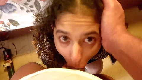 My stepdaughter in stockings squirts and gets punished