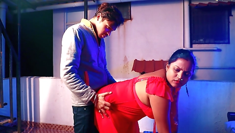 Indian stepdaughter sucking on her stepson's hard prick