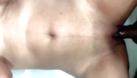 Indian brunette fucks in bedroom with her hands and fingers