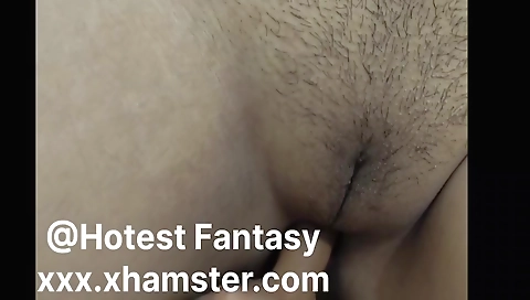 Indian hairy slut with a big booty sucking and riding a dick