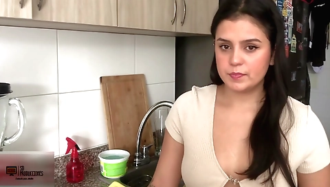 Indian girlfriend is fucking her man on her bedroom floor