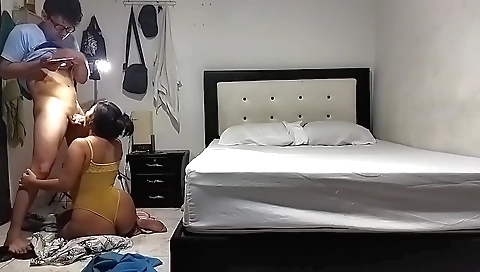 Amateur brunette in white dress and lingerie 4k video