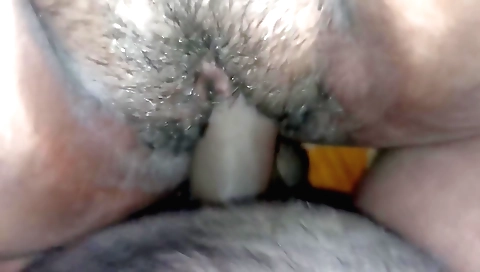 Indian amateur girl with hairy pussy fucked in POV