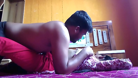 Indian brunette 18+ sex with her boyfriend in amateur