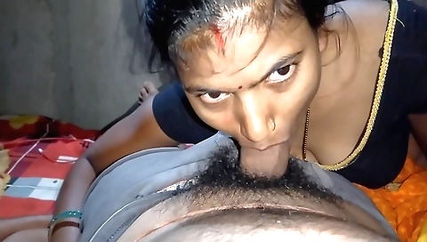 Brunette milf in india facial and deepthroat action