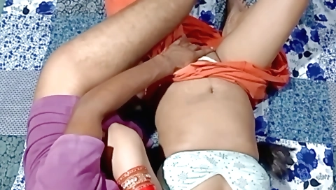 Indian girl in red bikini with a stepbrother in the porn