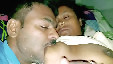 Indian chick with big tits takes off her clothes in the morning