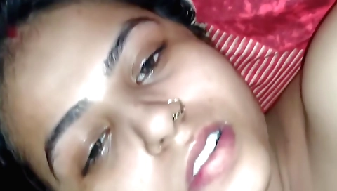 Indian girl with small tits is giving a blow job to stepbro