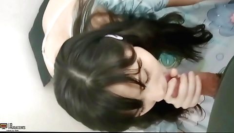 Indian brunette hairy babe in lingerie takes her pussy licking