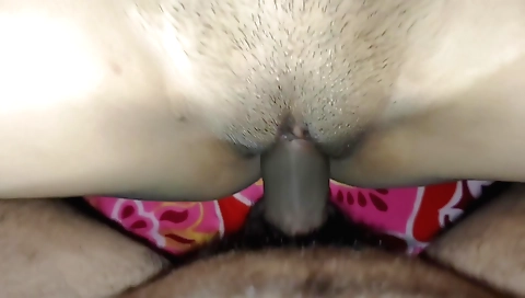 Indian brunette in the bed making out with her boyfriend