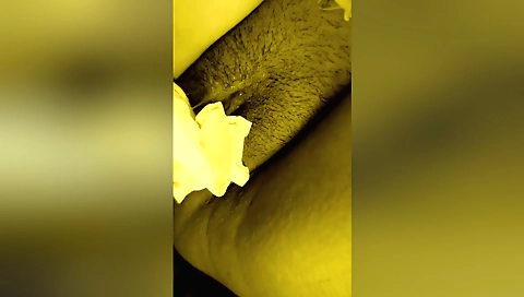 Indian girl gets a dildo and fucked on the office floor