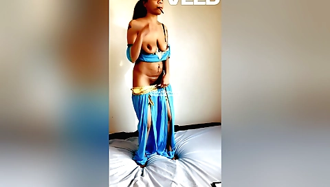 Solo girl with a big cock gets aroused in amateur video