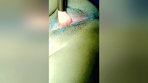 Amateur solo video with a hot hot hot slut on a bed